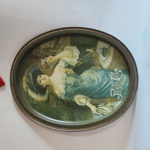 Vintage Pepsi-Cola advertising tray featuring iconic Gibson Lady